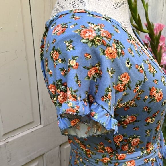 FLORAL MINI DRESS, Size S - Picture 4 of 7